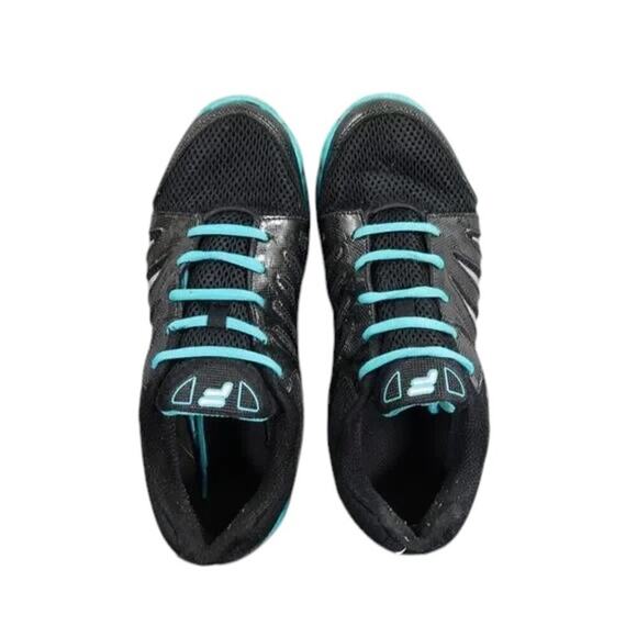 Fila Shoes Womens 10 Athletic Trainers Running Foam Cool Max Black Blue Comfort - Picture 7 of 14